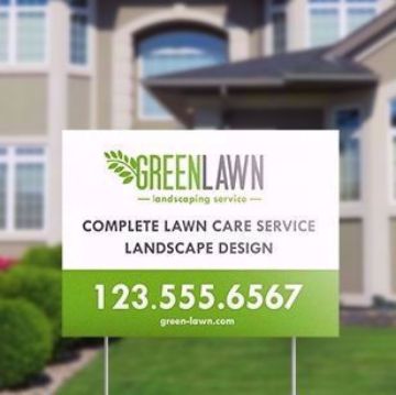 Custom wholesale 18in by 24in premium yard signs Custom wholesale 18x24 inch yard sign on lawn