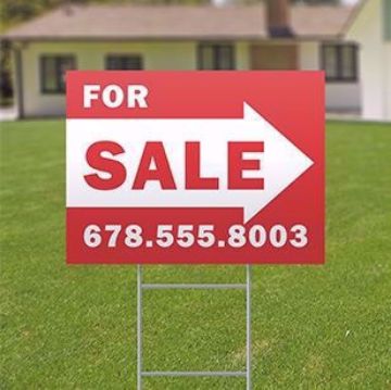 Wholesale premium 18 x 24 inch Yard Sign with H-Frame Wholesale premium 18 x 24 inch Yard Sign with H-Frame in yard