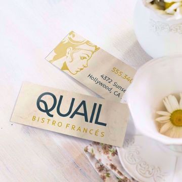 2.75x1.0 inch wholesale mini business cards 2.75x1.0 inch wholesale mini business cards on table by tea cup