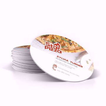 Purchase wholesale 3in by 3in circle fat business cards premium wholesale 3in by 3in circle fat business cards on table