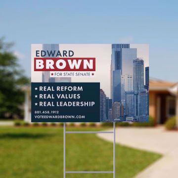 Show details for Wholesale  Campaign Kit 12 inch x 18 inch Yard Signs with H-Frame Yard Sign Campaign Kit Political