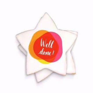 3 inch wholesale custom message star shaped cookies